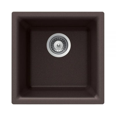 Houzer Quartztone 16 inch Granite Composite Dual Mount Topmount or Undermount Single Bowl Bar Sink